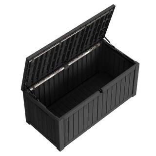 120 Gal. Black Outdoor Durable Storage Deck Box