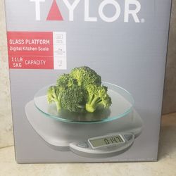 Taylor Glass Platform Digital Kitchen Scale NEW