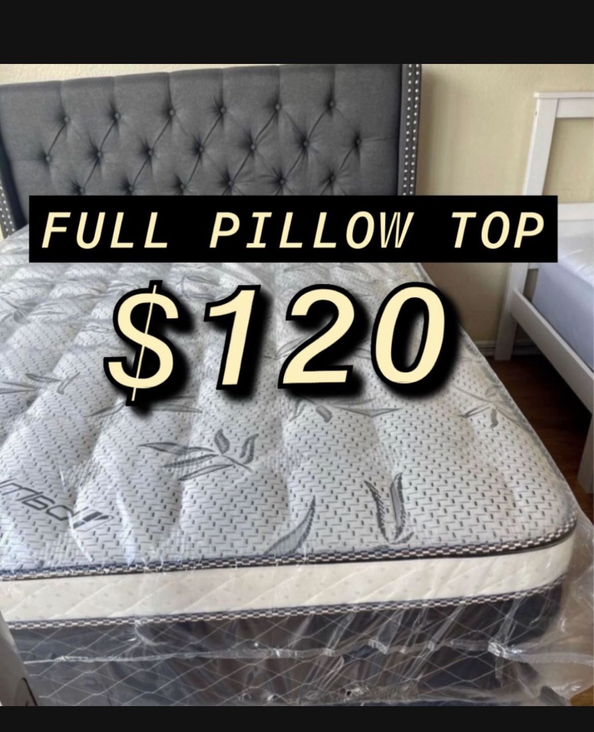 Brand New Full Mattress/ All Sizes Available/pick Up In Moreno Valley