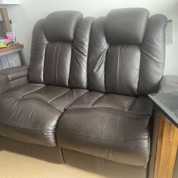 Leather Couch - 4Seating Monaco - As Is