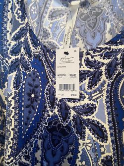 Macy’s paisley print cold shoulder dress
