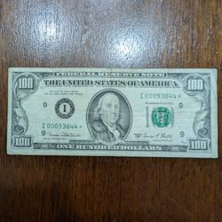 100 Dollar Bill Circulated Series 1969C Star Note
