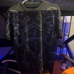 Dark Graphic Skull Knight T-Shirt