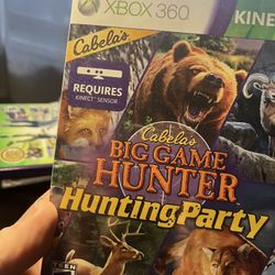 Xbox 360 Kinect  Cabela’s big game hunter hunting party game