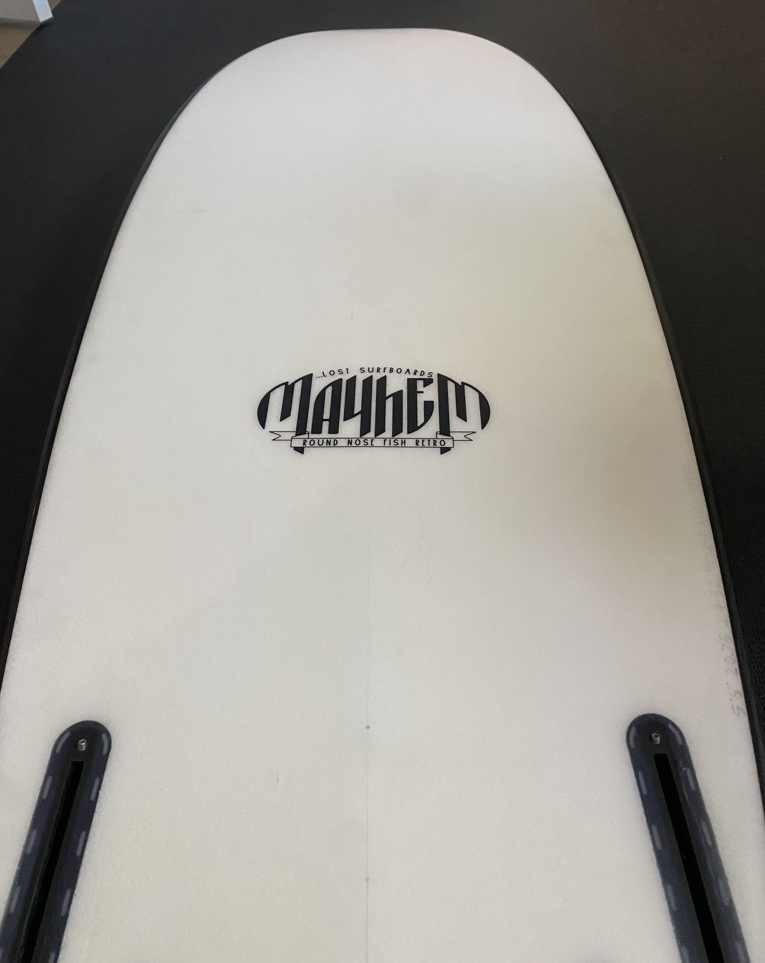 Surfboard Mayhem Lost Round Nose Fish Retro Black Sheep 5.6