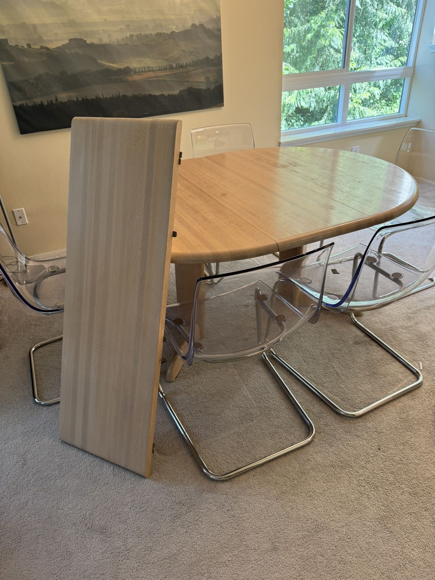 Dining Table, Six Tobias IKEA Chairs