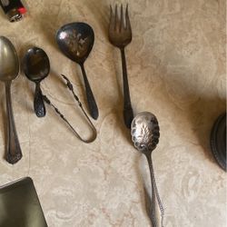 Old Antique Silver Silverware 