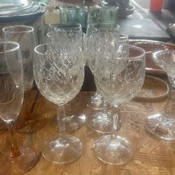 Set Of 6 Lead Crystal Glasses 