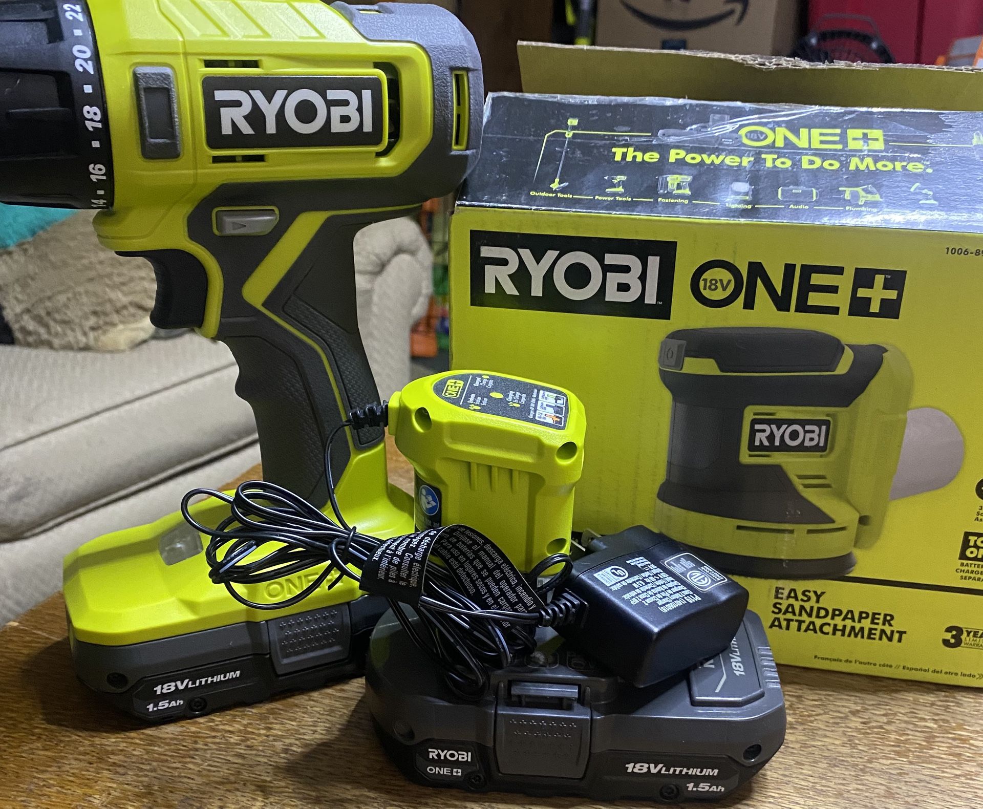Ryobi Tool Package Sander & Drill 