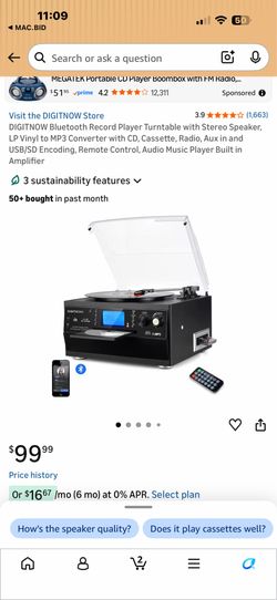 Blue tooth record player