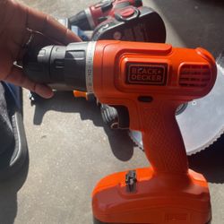 Black Decker 18V Drill GC1800 W/ Battery Cordless Type 2 10mm Orange Tested