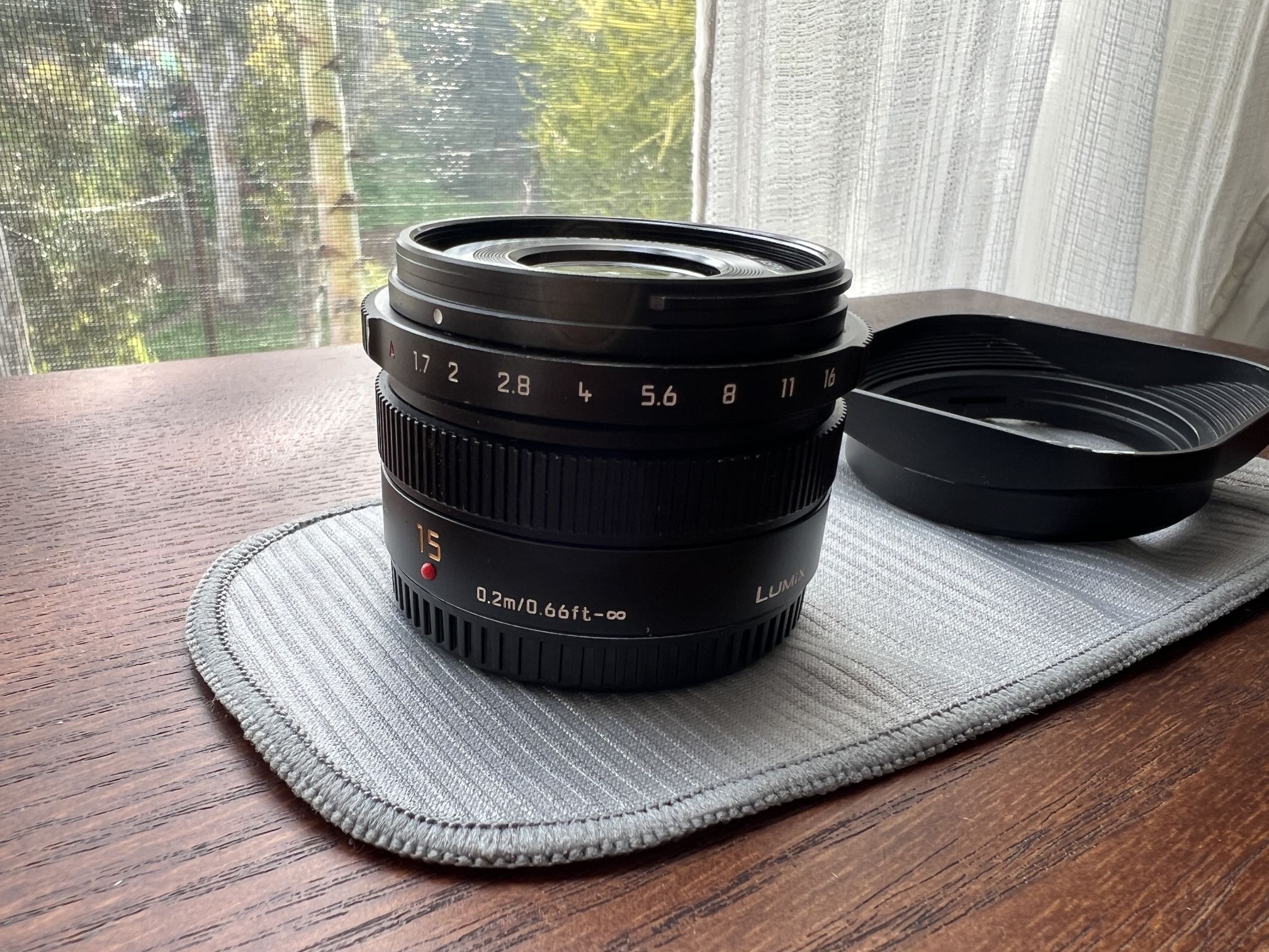 Panasonic Leica DG 15mm, f/1.7