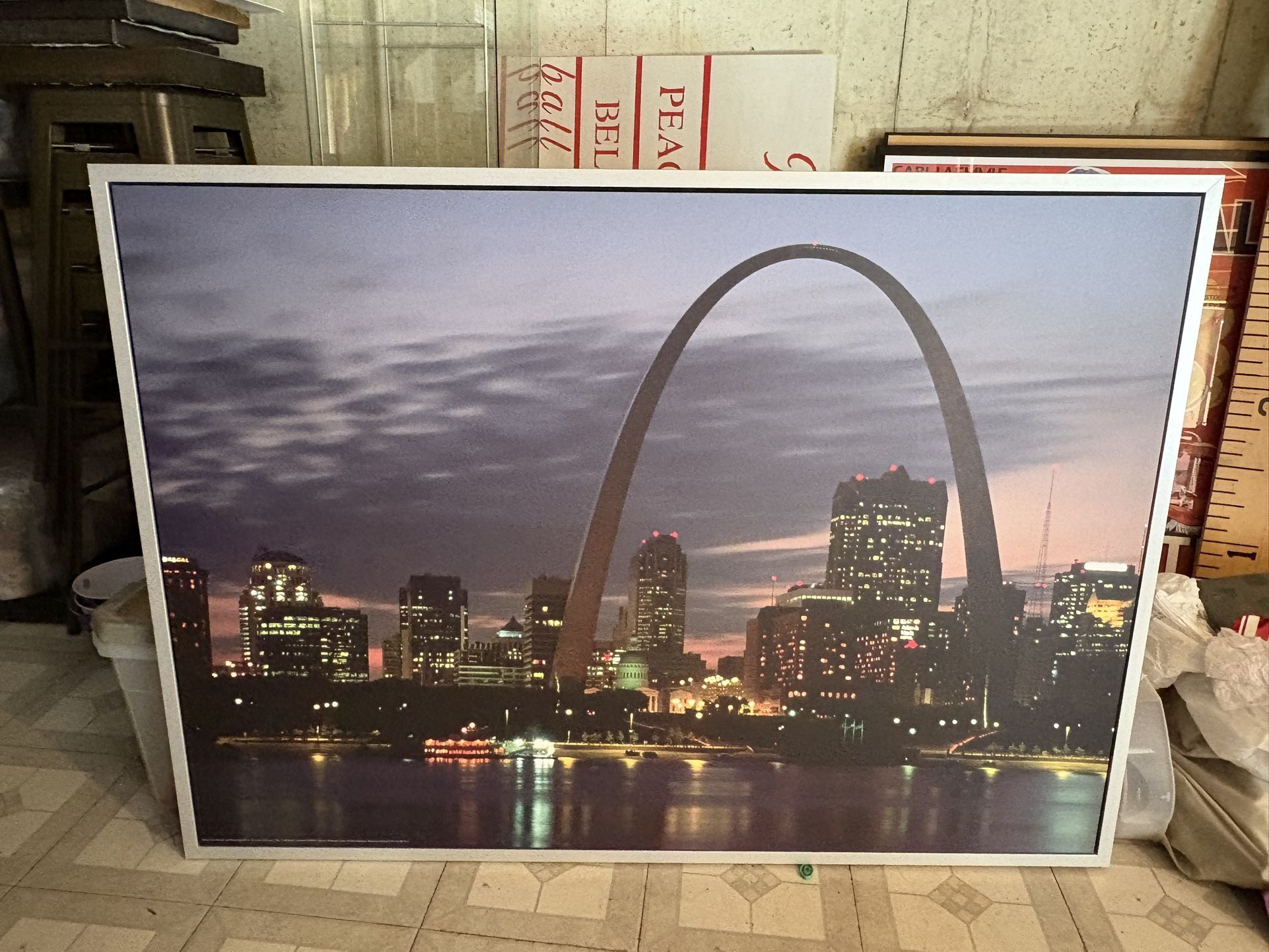 STL Skyline Framed Canvas