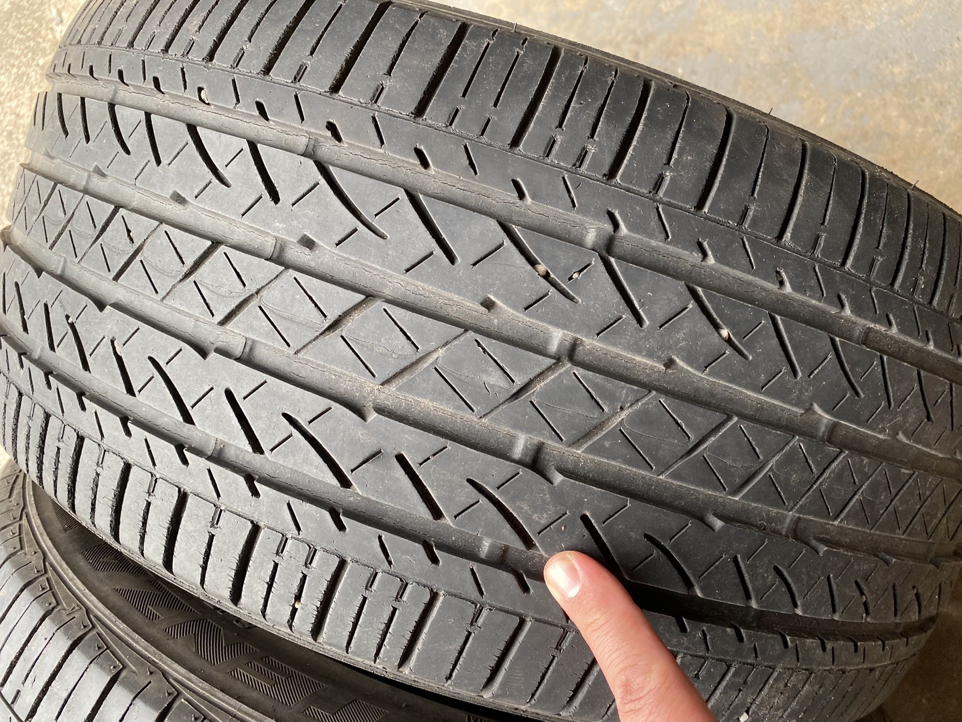 4) 245/45/17 Bridgestone Potenza RE97AS Tires. Tires show light dry rot