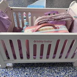 American Girl Bitty Baby Bed And Accessories 