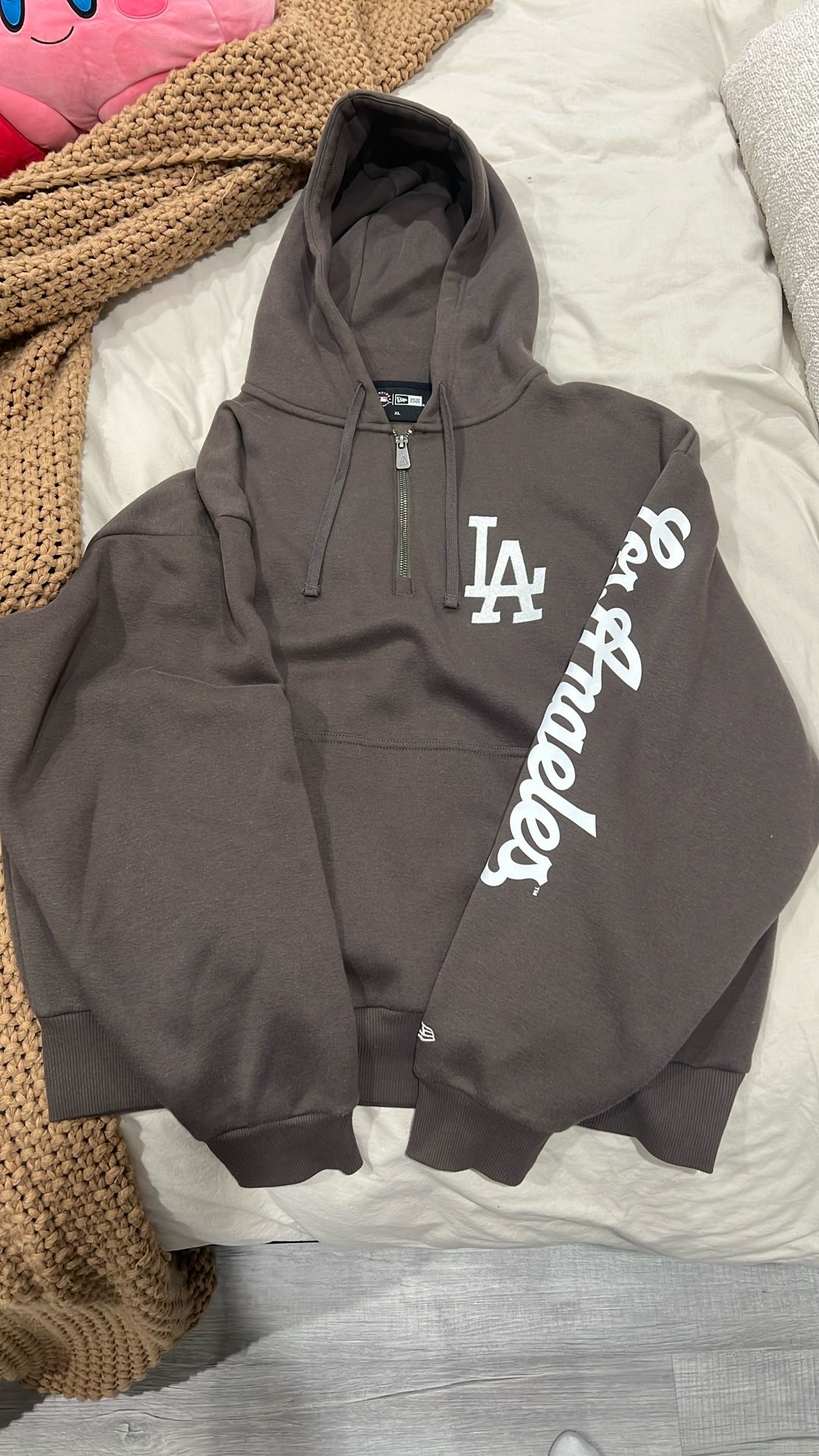 New Era Dodgers Quarter Zip Hoodie