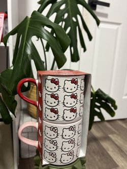 Hello Kitty Cups And Bowl