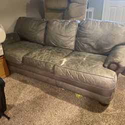 Jordan’s Leather Couch And Love Seat