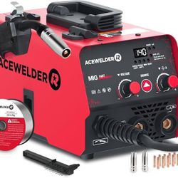 140A Gasless Flux Core MIG Welder/Lift TIG/Stick 3 in 1 Welding Machine 110V Portable IGBT Inverter Synergy Welder Machine