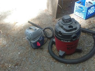 Two shop vacs