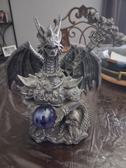 8in Dragon with blue ball &letter opener