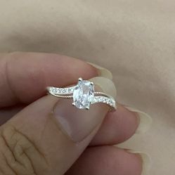 Real 925 Sterling Silver Wedding Ring Size 7