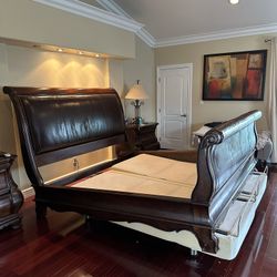 SOLID-WOOD KING BED FOR SALE