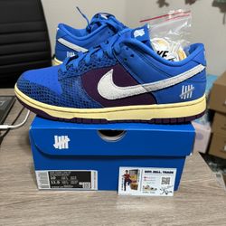 Size 10 - Nike Dunk Low SP x Undefeated Dunk Vs AF1 5 ON IT Blue