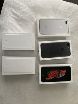 Iphone boxes $5 for iPhone 6 Plus and the original, $10 for iPhone 7 Plus