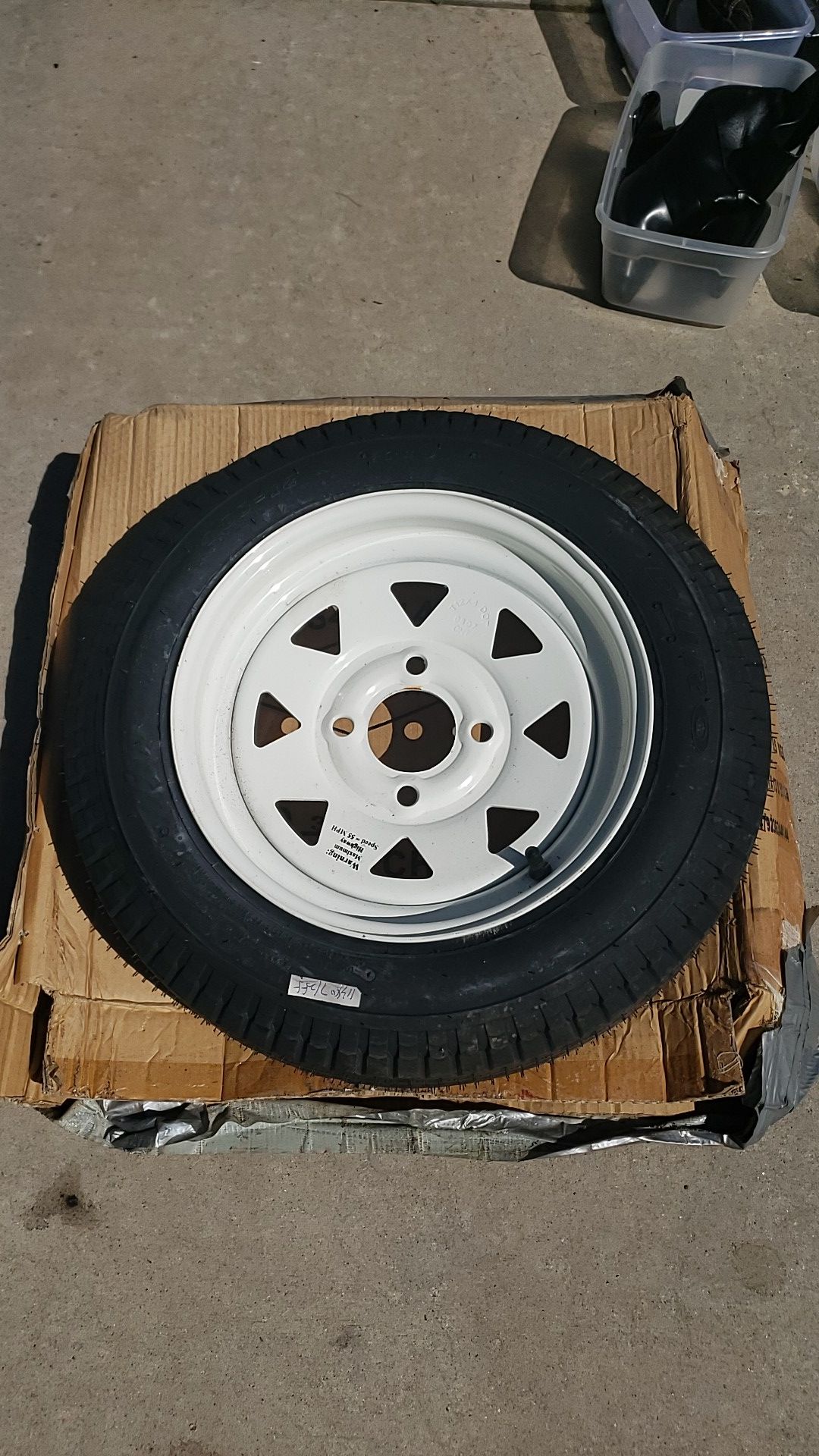 Trailer rim and tire
