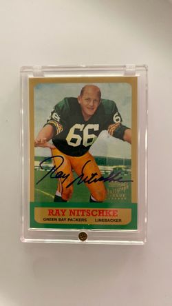 Ray Nitschke Signed Football Card Green Bay Packers