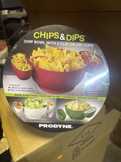 Red Chips And Dips Bowl