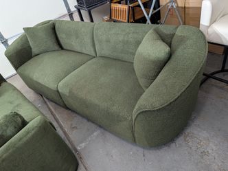 New! 💚 Beautiful Comfy Accent Modern w/ Touch Of Retro Style 2-Piece SOFA