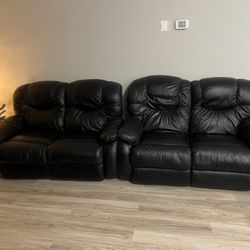 Set Of Manual Reclining Sofas
