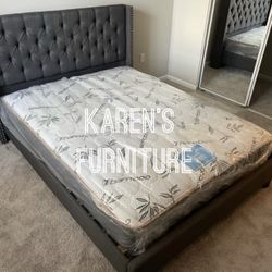 🐚NEW QUEEN BEDFRAME WITH MATTRESS🐚