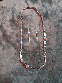 Stone Necklace And Earrings