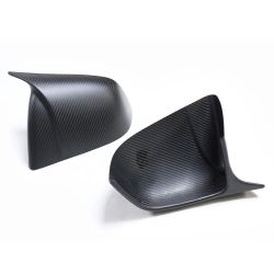 Brand New 2020-2024 Tesla Model Y Matte Real Carbon Fiber M Style Car Side Mirror Add On Cover Caps