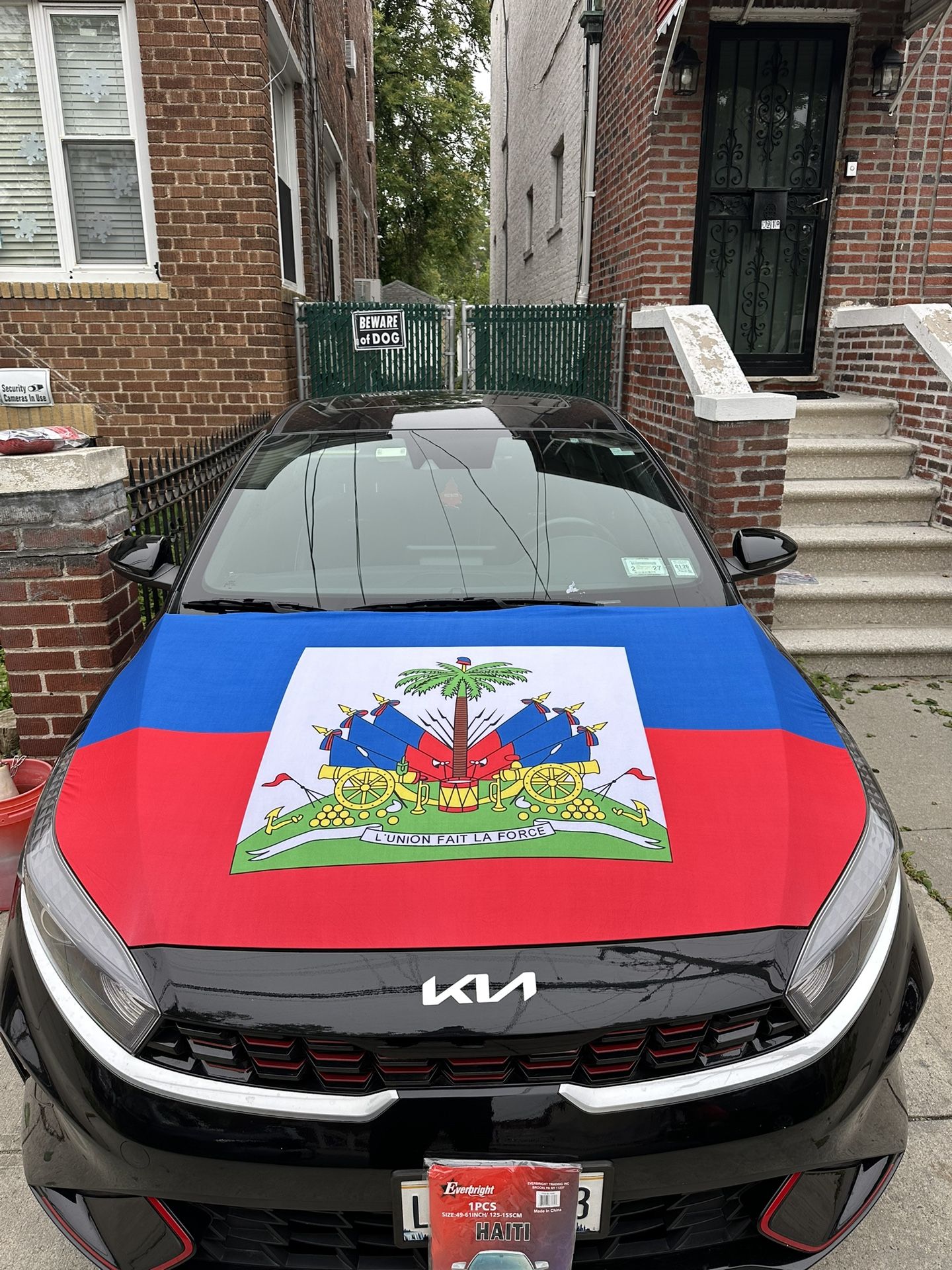 Haiti flag Hood Cover Fits All Cars