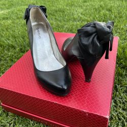 Bebe Bow Black Pump Shoes 