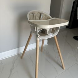 Fodoss 3-in-1 Wooden High Chair for Babies and Toddlers