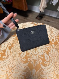 Coach Signature Canvas Wristlet