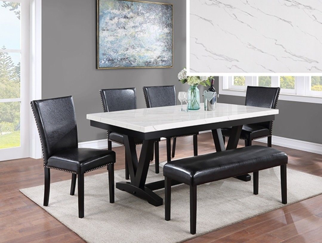 Brand New! 6pc Dining Room Set 😍/ Take it home with Only $39down/ Hablamos Español Y Ofrecemos Financiamiento 🙋🏻‍♂️ 
