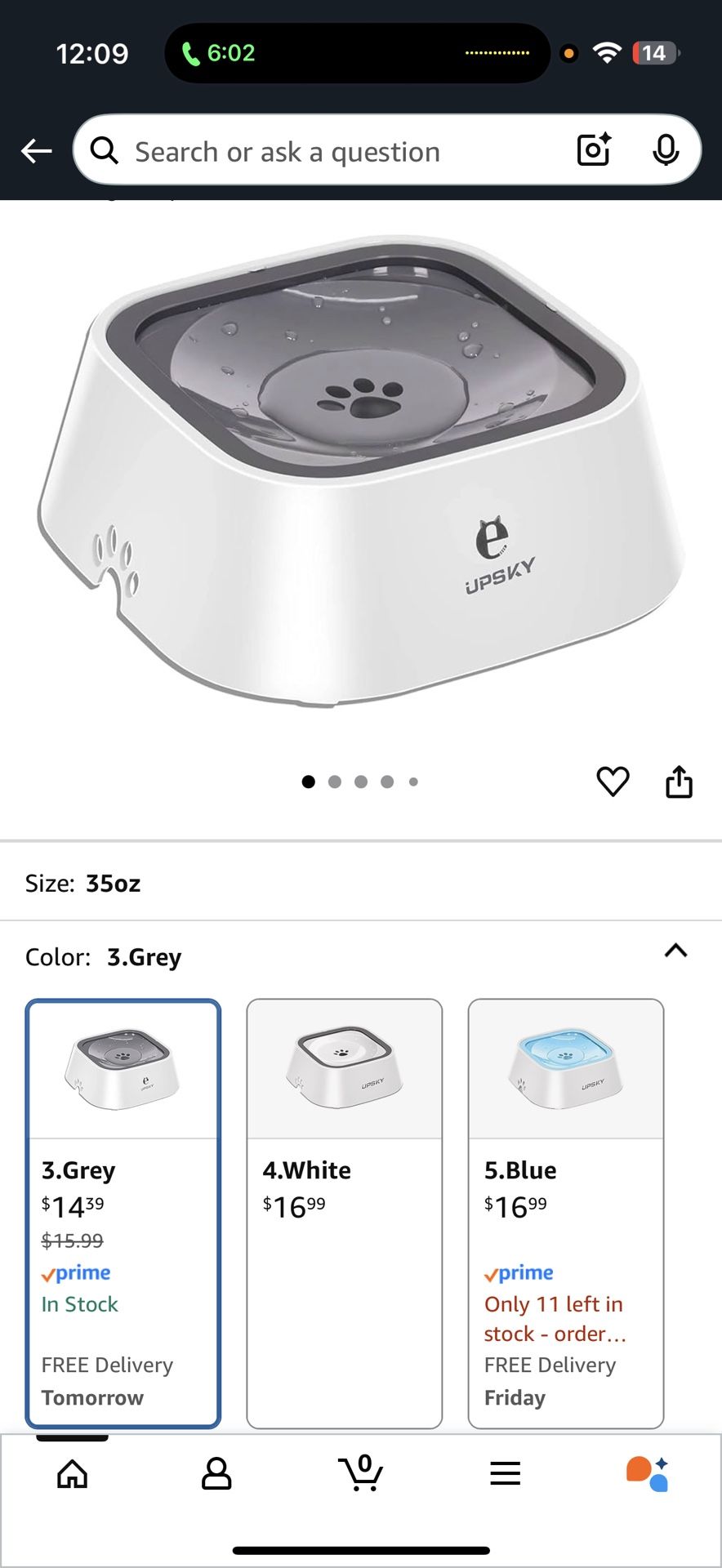 Dog Water Bowl