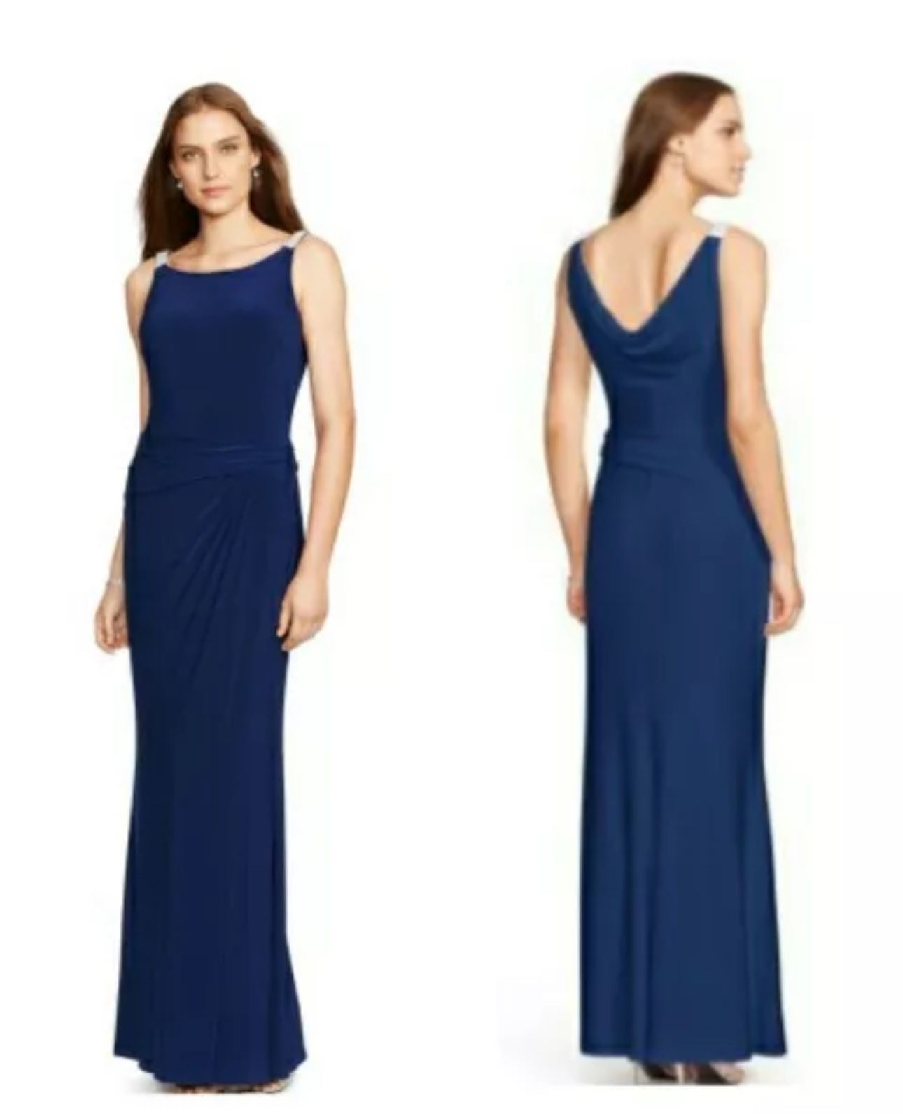 Navy Blue Ralph Lauren Gown Size 10 Short