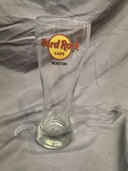 Hard rock café 8.5” Pilsner beer glass Boston 