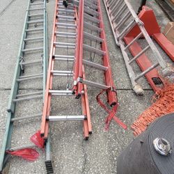 Werner Fiberglass Extension Ladders, Various Lengths 