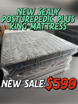 NEW SEALY POSTUREPEDIC PLUS KING MATTRESS