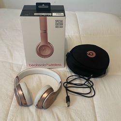 Beats solo 3 Wireless Rose Gold Headphones 