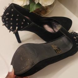Black Spike Heels