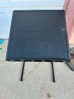 Adjustable Height Folding Tray Table